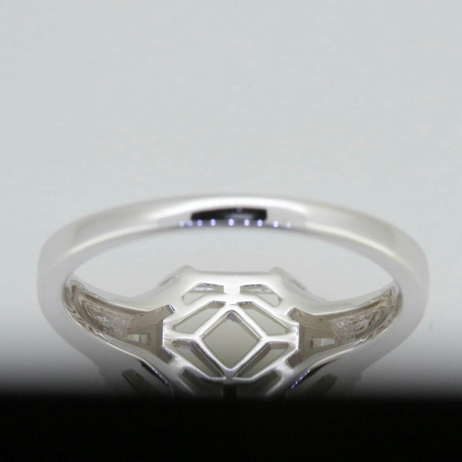 14K White Gold Semi Mount Ring Setting Emerald OCT 10x10 - Syzjewelry