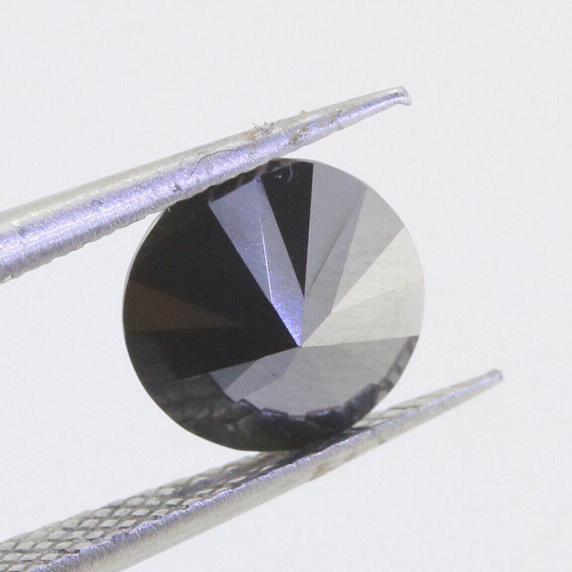 Round 8mm Black Color loose moissanite 2 Carat RD 8x8mm - Syzjewelry