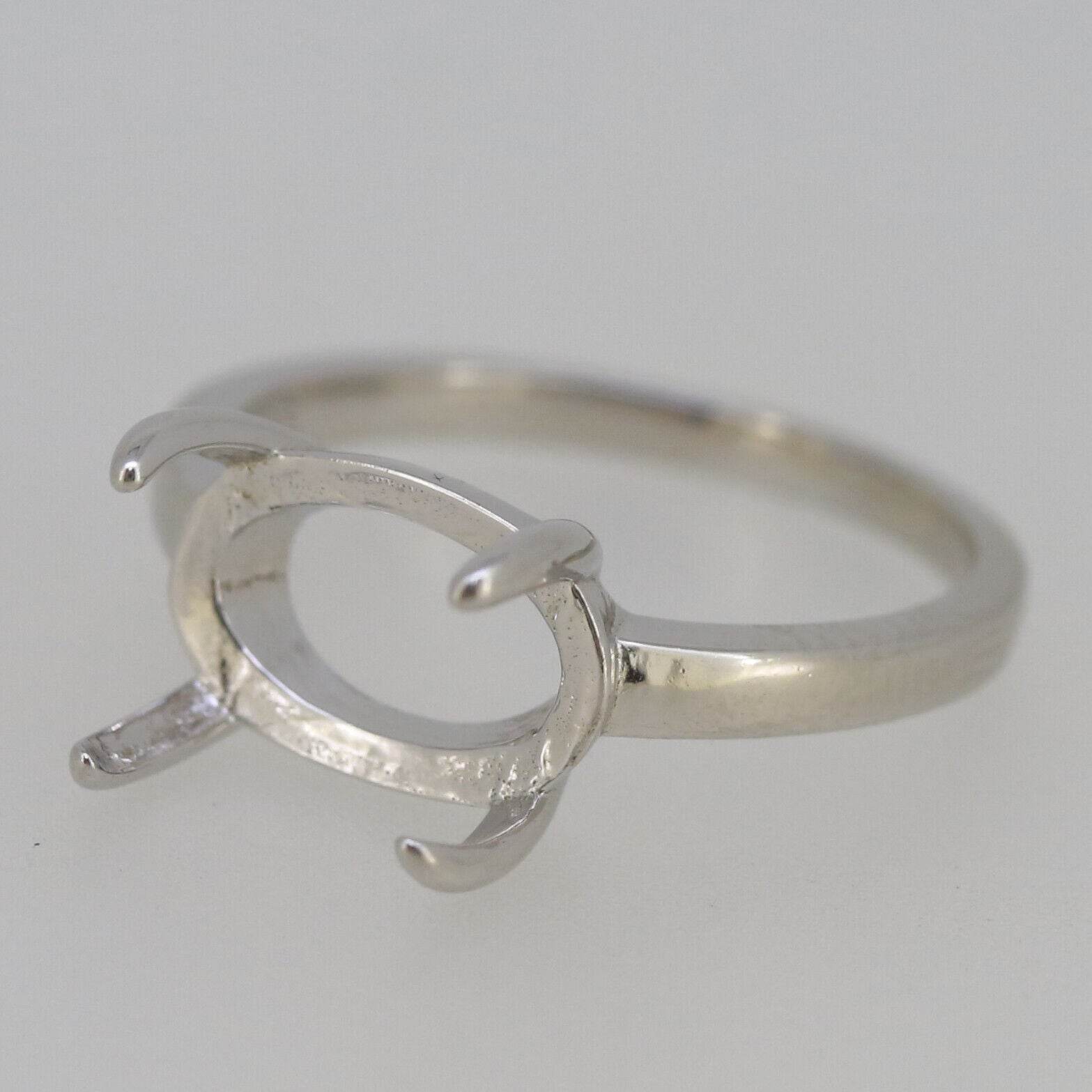 Sterling Silver Semi Mount Ring Setting Oval OV 12x8mm Cabochon East West - Syzjewelry