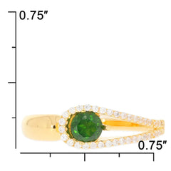 Yellow Gold Plated Sterling Silver Semi Mount Ring Setting Round RD 5X5 - Syzjewelry