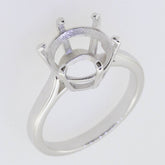 Sterling Silver Semi Mount Ring Setting Round RD 11x11mm Solitaire - Syzjewelry