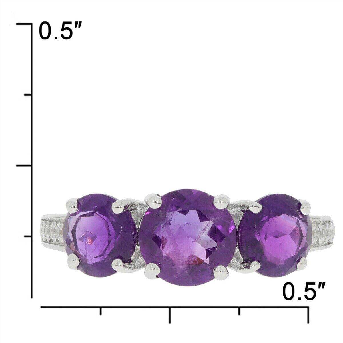 Sterling Silver Semi Mount Ring Setting RD 7x7mm RD 6x6mm White Topaz - Syzjewelry