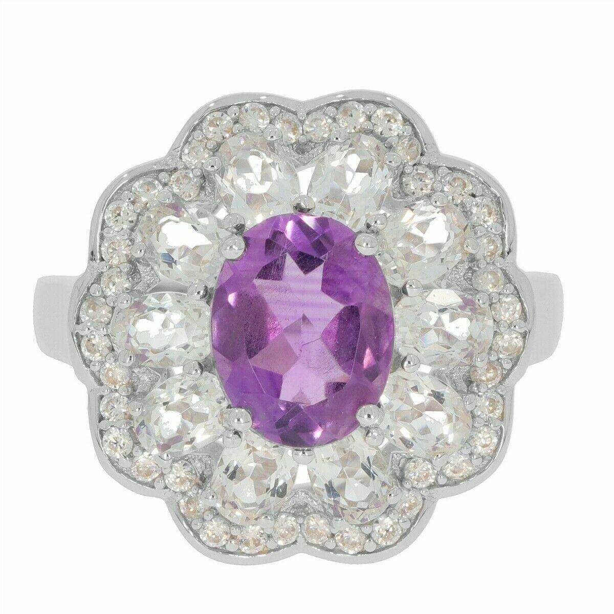 Sterling Silver Semi Mount Ring Setting Oval OV 9x7mm White Topaz PJC2117R - Syzjewelry