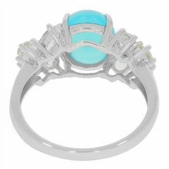 Sterling Silver Semi Mount Ring Setting Oval OV 10x8mm White Topaz N0202PJC2 - Syzjewelry