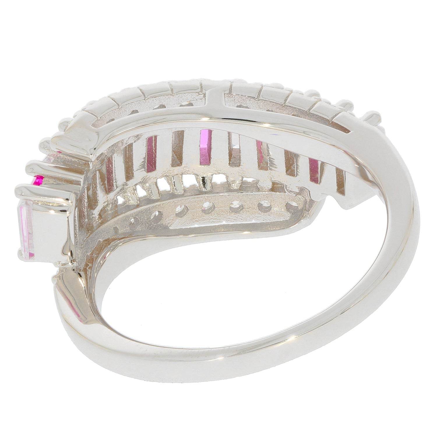 Sterling Silver Semi Mount Ring Setting Emerald OCT 4X2mm D - PJC28370R - Syzjewelry