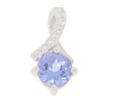 Sterling Silver Semi Mount Pendant Setting Oval RD 5x5mm White Topaz - Syzjewelry