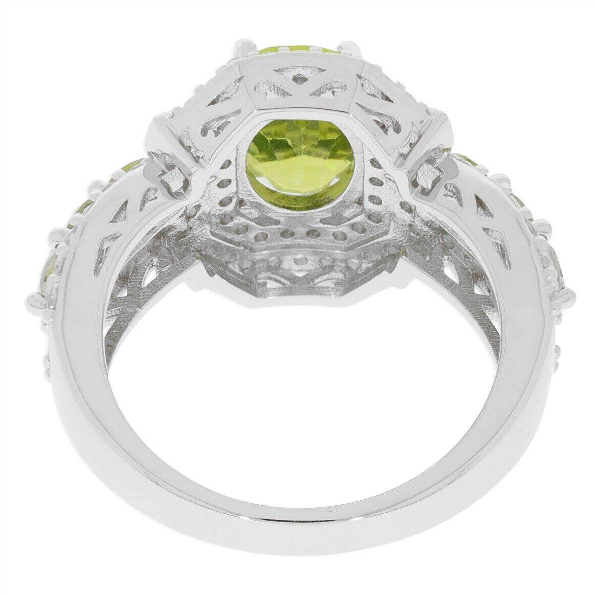 Sterling Silver Semi Mount Ring Setting Oval OV 9x7mm Double Halo 3 Ro - Syzjewelry