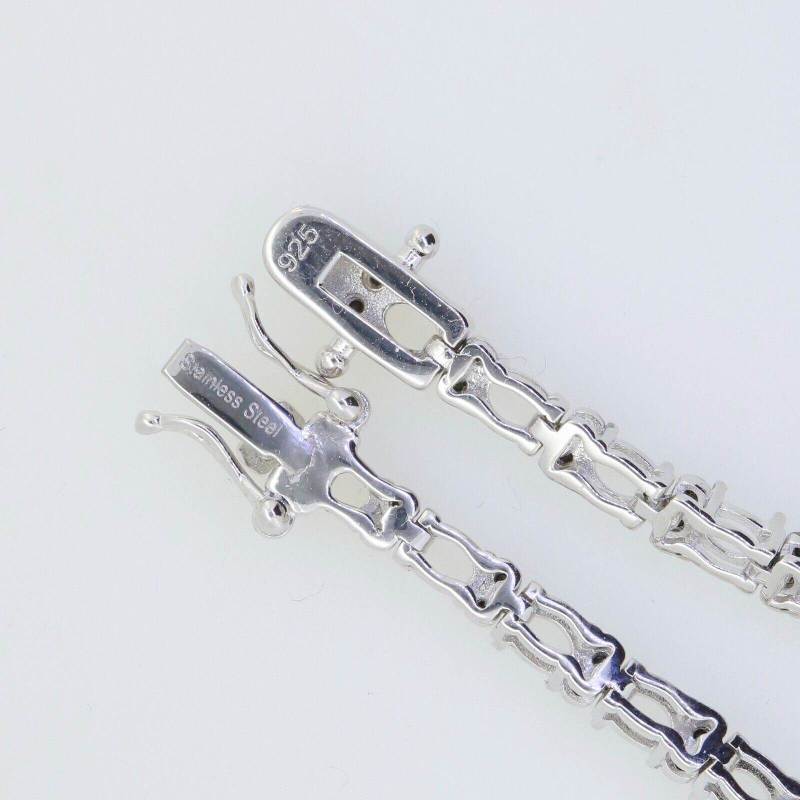 Sterling Silver Semi Mount Bracelet Setting OV 4X3mm White Topaz or Black Spine - Syzjewelry