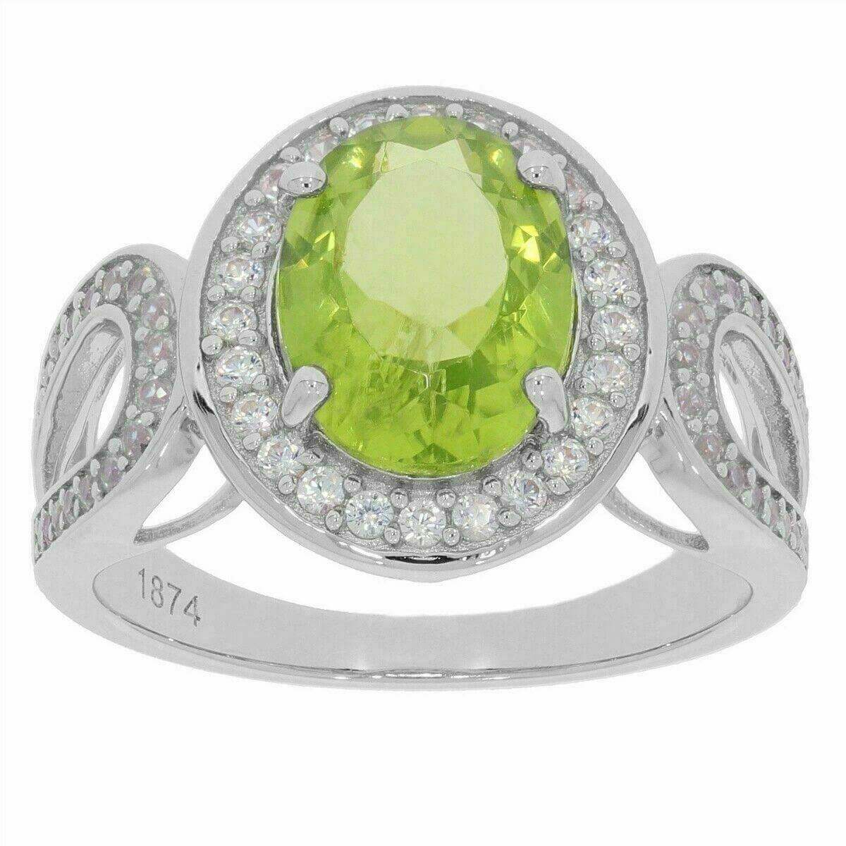 Sterling Silver Semi Mount Ring Setting OV 10x8mm White Topaz White Topaz N0 - Syzjewelry