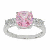 Sterling Silver Semi Mount Ring Setting Cushion CU 8X8mm 5 Stones Ring - Syzjewelry