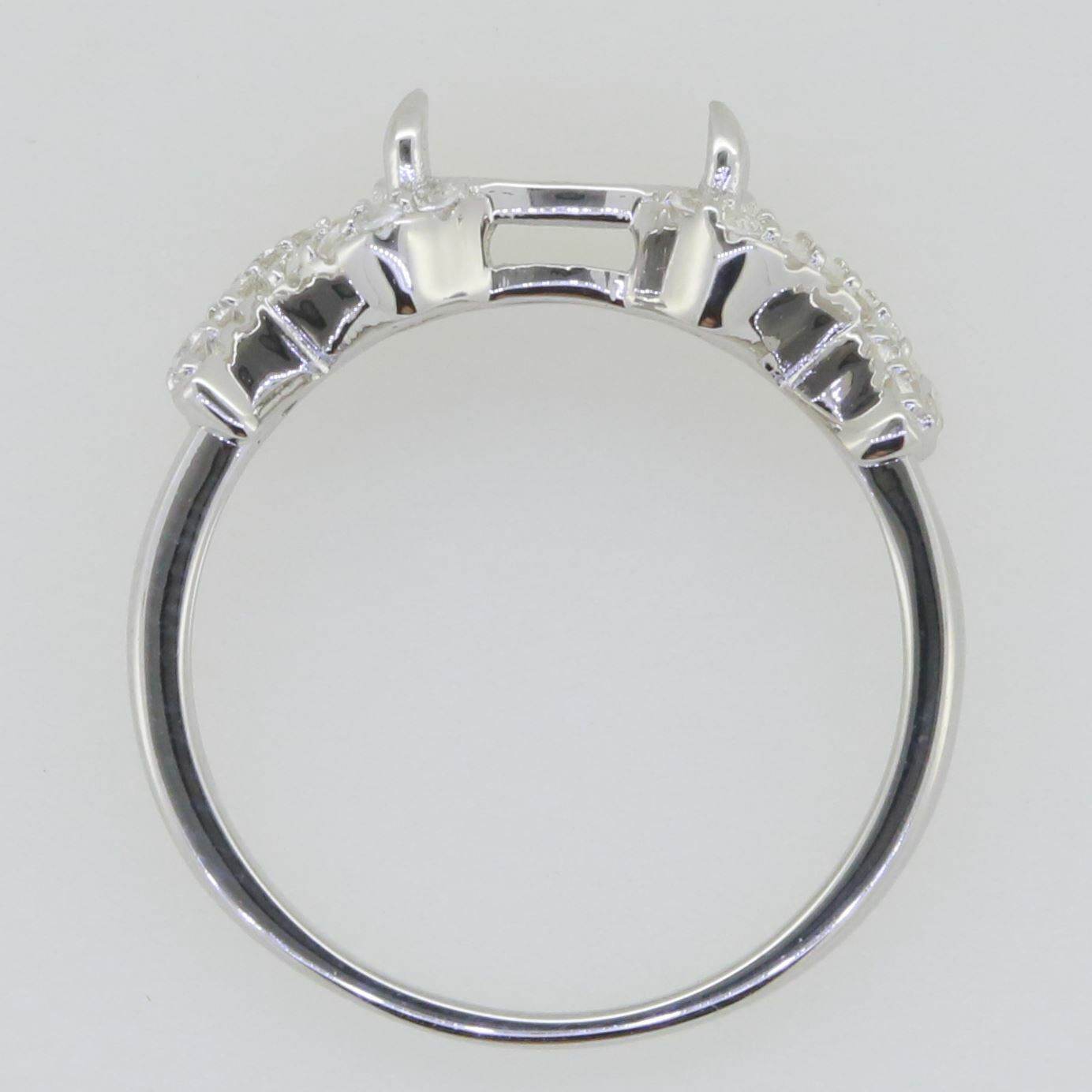 14K White Gold Semi Mount Ring Setting Marquise MQ 10X5mm - Syzjewelry