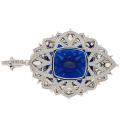 Sterling Silver Semi Mount Pendant Setting Cushion CU 30X25mm - Syzjewelry