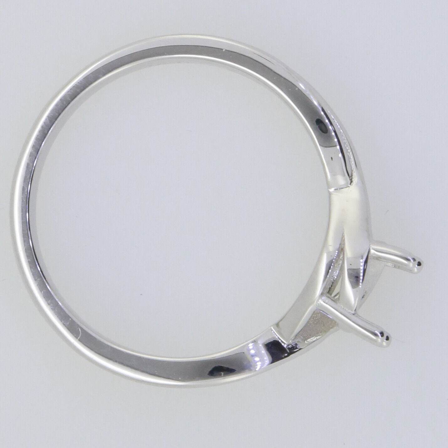 Sterling Silver Semi Mount Ring Setting Round RD 6x6mm Crisscross Shank - Syzjewelry