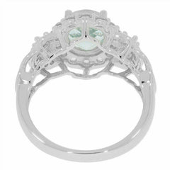 Sterling Silver Semi Mount Ring Setting Oval OV 9x7mm White Topaz PJC2646R - Syzjewelry