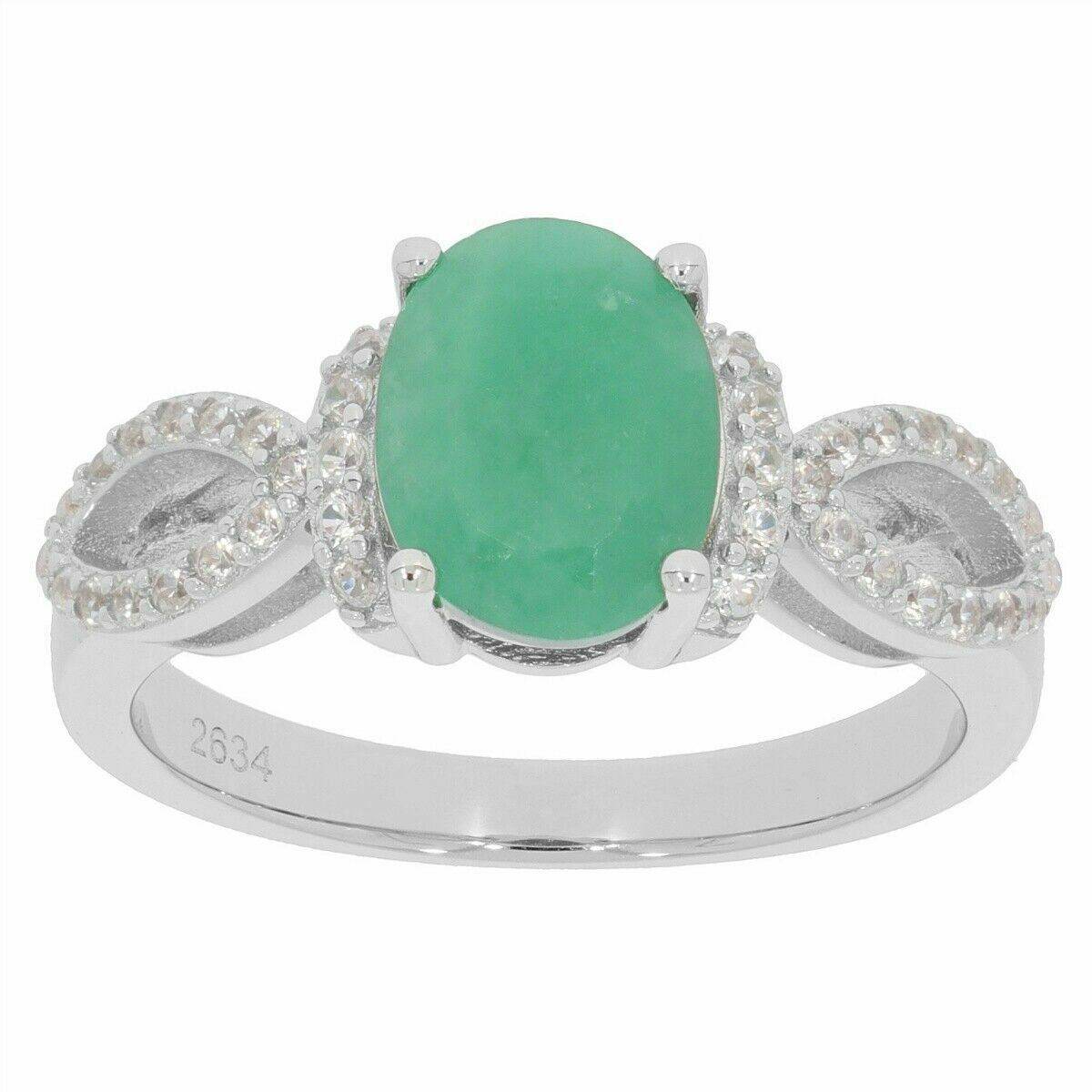 Sterling Silver Semi Mount Ring Setting Oval OV 9x7mm White Topaz PJC2634R - Syzjewelry