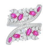 Sterling Silver Semi Mount Ring Setting MQ 5X2.5mm White Topaz N0102PJC1644R - Syzjewelry