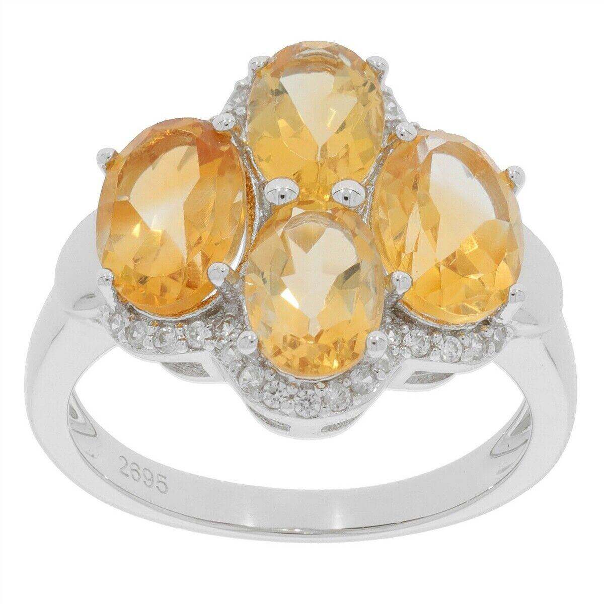 Sterling Silver Semi Mount Ring Setting OV 8x6mm OV 7x5mm White Topaz - Syzjewelry