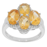 Sterling Silver Semi Mount Ring Setting OV 8x6mm OV 7x5mm White Topaz - Syzjewelry