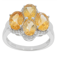 Sterling Silver Semi Mount Ring Setting OV 8x6mm OV 7x5mm White Topaz - Syzjewelry