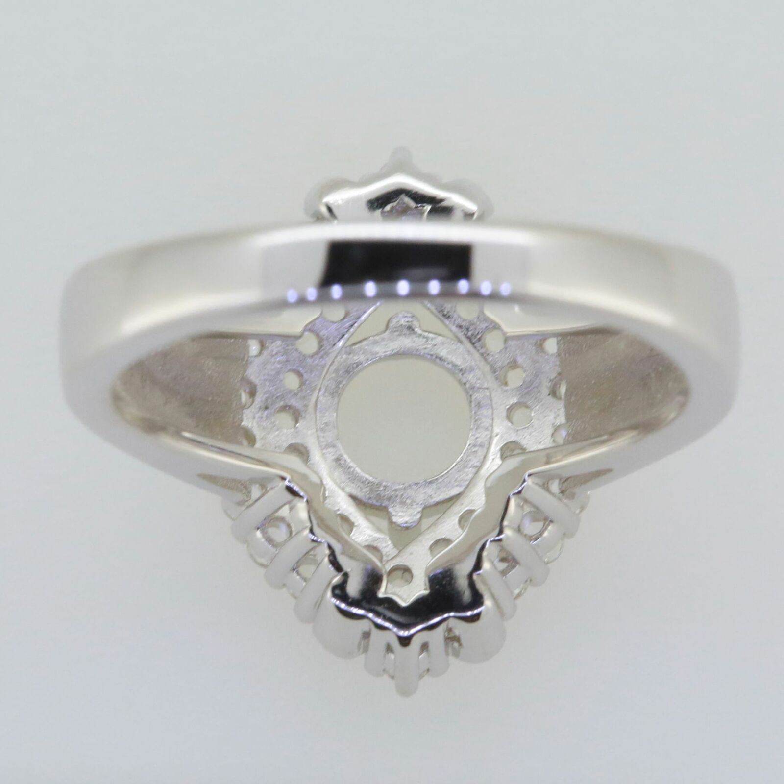 14K White Gold Semi Mount Ring Setting Round RD 6x6mm - Syzjewelry