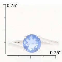 Sterling Silver Semi Mount Ring Setting Round RD 7X7mm White Topaz D-PJC2410 - Syzjewelry