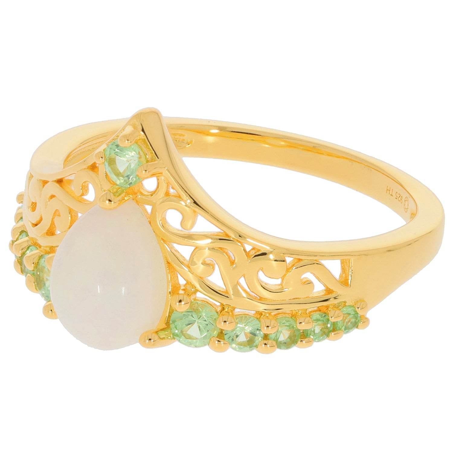 Sterling Silver Semi Mount Ring Setting Pear PE 8x6mm White Topaz D - PJC26676 - Syzjewelry