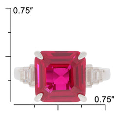 Sterling Silver Semi Mount Ring Setting Emerald OCT 11X11mm - Syzjewelry