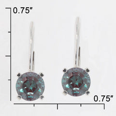 Sterling Silver Semi Mount Earrings Setting Round RD 6.5X6.5mm Leverba - Syzjewelry