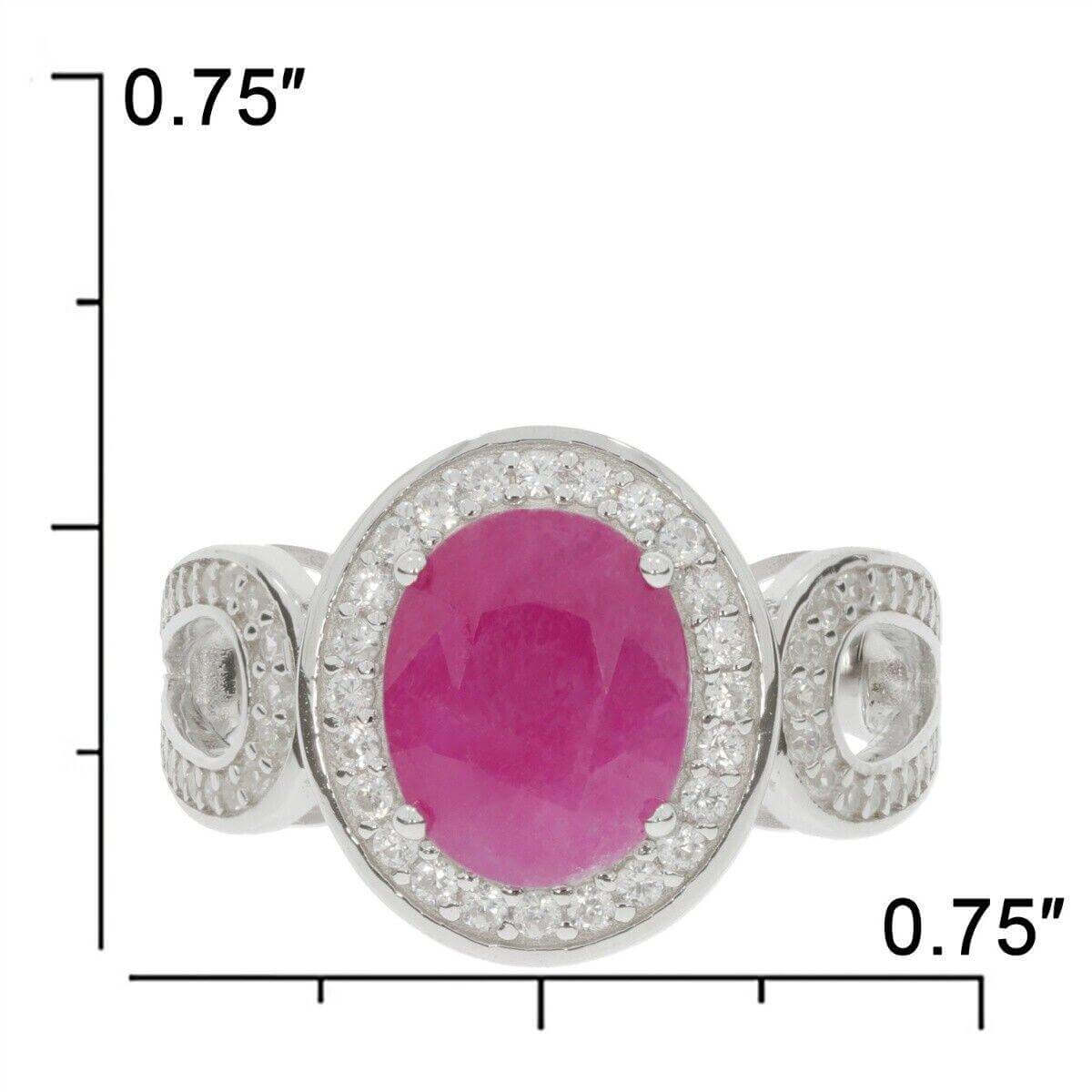 Sterling Silver Semi Mount Ring Setting Oval OV 10x8mm Halo Natural White Zircon - Syzjewelry