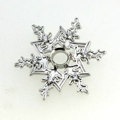 10k Snowflake Semi Mount Pendant Setting Round RD 6x6mm - Syzjewelry