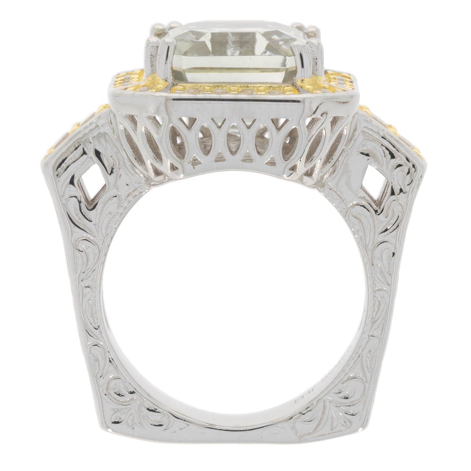 Sterling Silver Semi Mount Ring Setting Emerald OCT 10X10mm - Syzjewelry