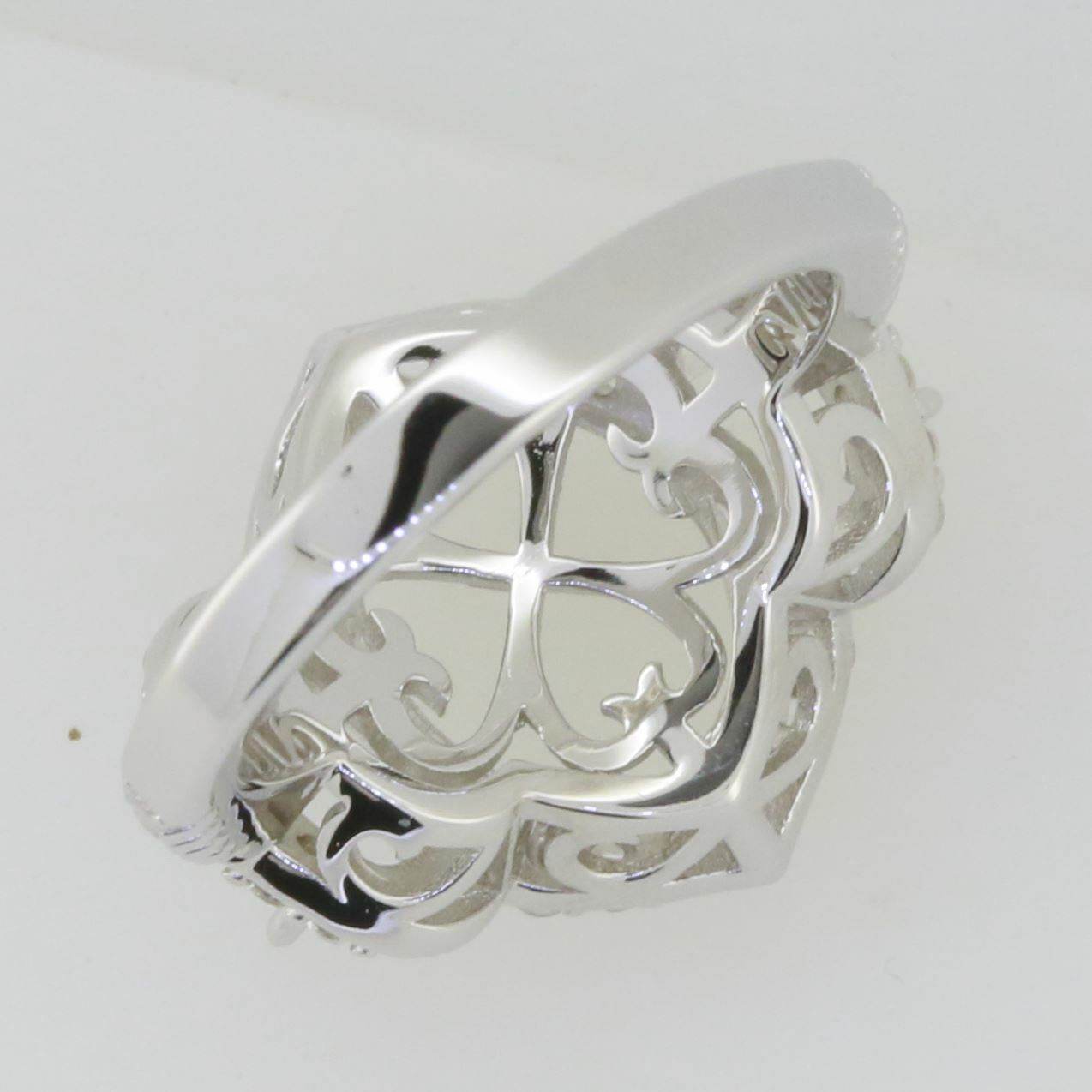 14K White Gold Semi Mount Ring Setting Oval OV 12X10mm - Syzjewelry