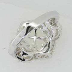 14K White Gold Semi Mount Ring Setting Oval OV 12X10mm - Syzjewelry