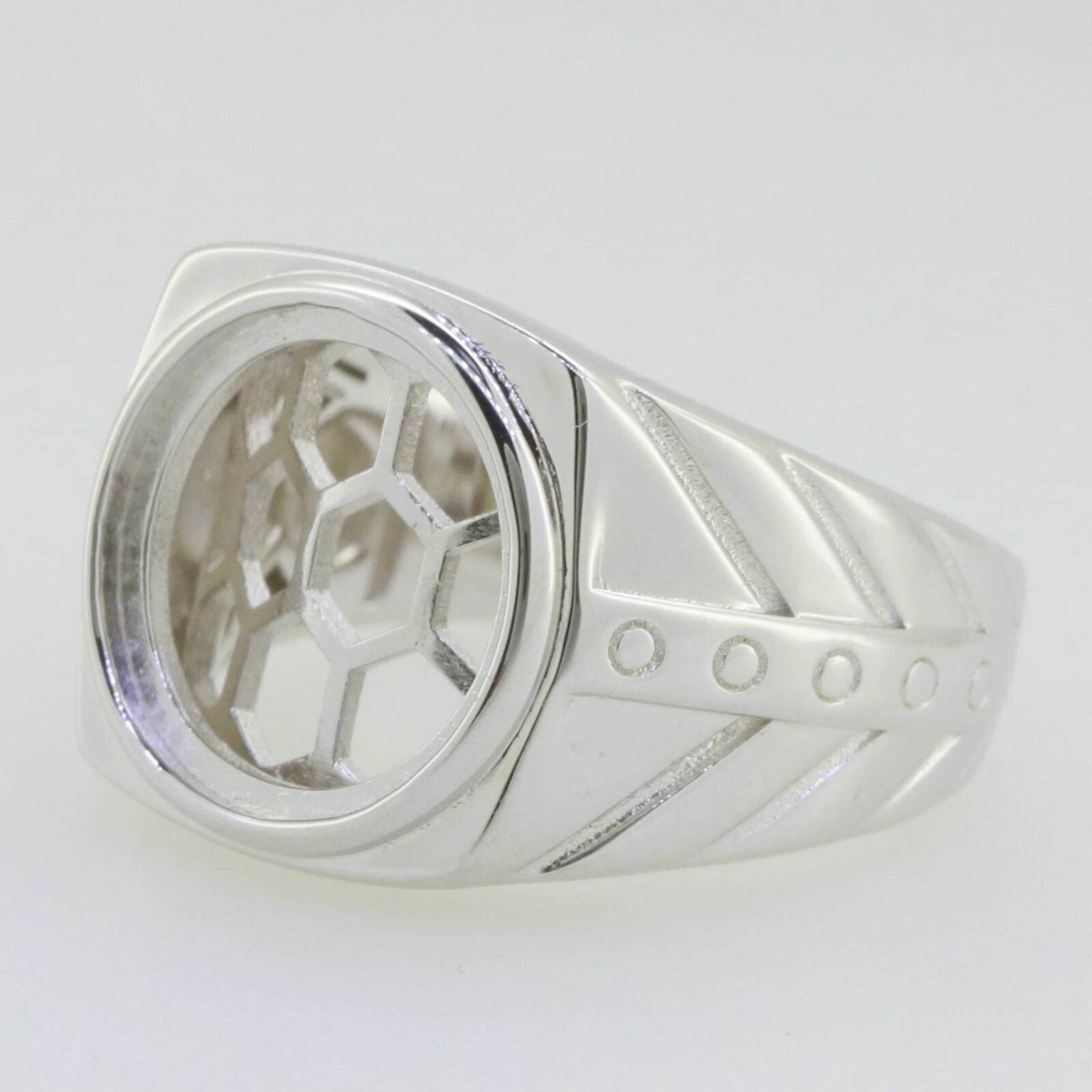 Sterling Silver Semi Mount Ring Setting Round RD 12x12mm Cabchon - Syzjewelry