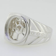 Sterling Silver Semi Mount Ring Setting Round RD 12x12mm Cabchon - Syzjewelry