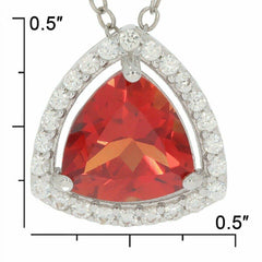 Sterling Silver Semi Mount Pendant Setting Trillion Tri 8x8mm White To - Syzjewelry