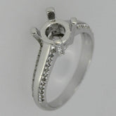 Semi Mount Ring Setting Round Rd 7x7mm Solitaire Engagement Design - Syzjewelry