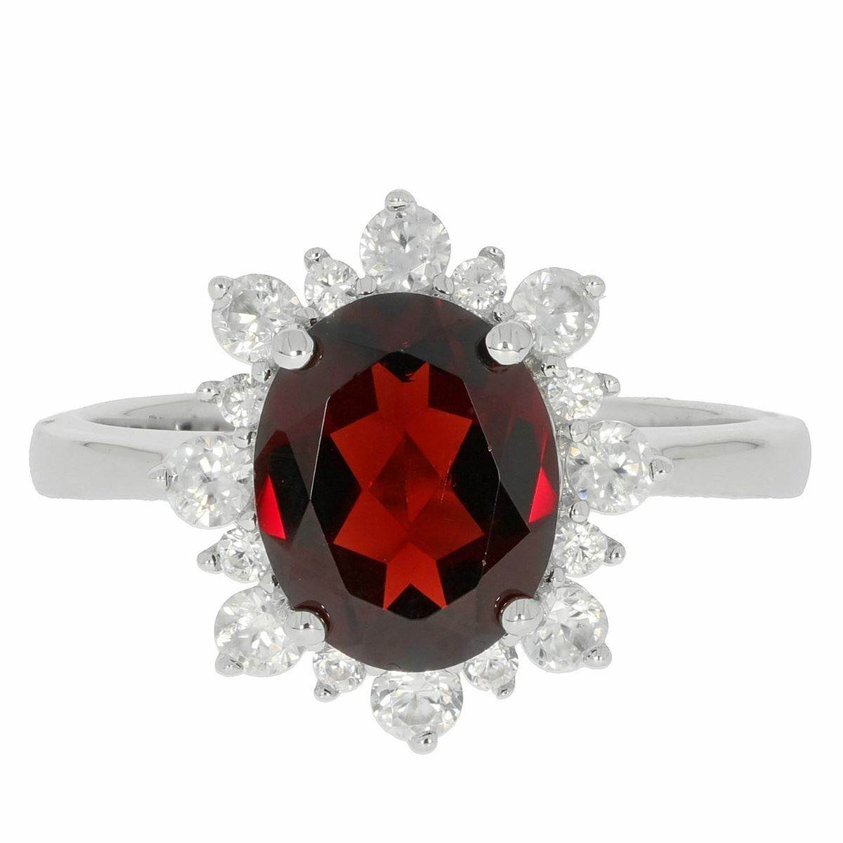 Sterling Silver Semi Mount Ring Setting OV 10X8mm Halo White Topaz - Syzjewelry