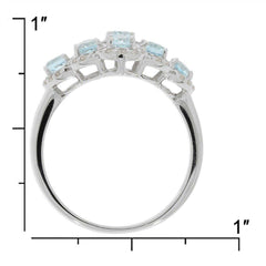 Sterling Silver Semi Mount Ring Setting Oval OV 4x3mm Multi Stone Cluster - Syzjewelry