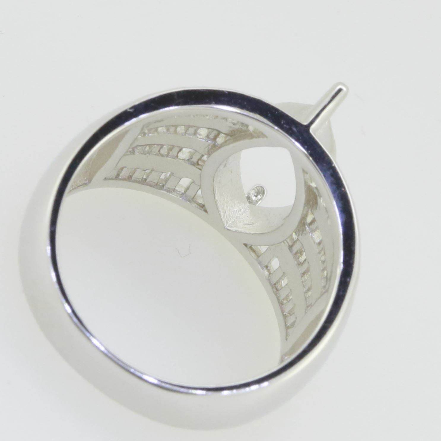 14K White Gold Semi Mount Ring Setting Marquise MQ 14X7mm GTL20265R14KW - Syzjewelry