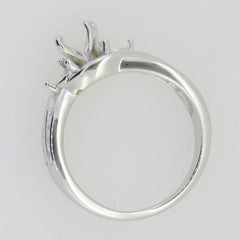 14K White Gold Semi Mount Ring Setting Cushion CU 5X5mm GTL20338R14K - Syzjewelry