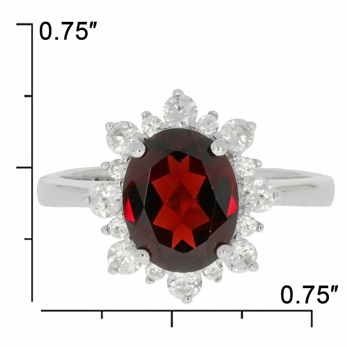 Sterling Silver Semi Mount Ring Setting OV 10X8mm Halo White Topaz - Syzjewelry