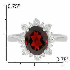 Sterling Silver Semi Mount Ring Setting OV 10X8mm Halo White Topaz - Syzjewelry