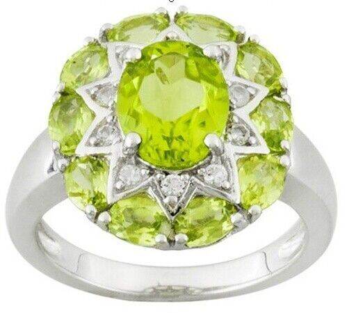 Sterling Silver Semi Mount Ring Setting OV 9x7mm OV 4x3mm Cluster Ring N0361 - Syzjewelry