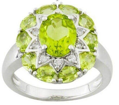 Sterling Silver Semi Mount Ring Setting OV 9x7mm OV 4x3mm Cluster Ring N0361 - Syzjewelry