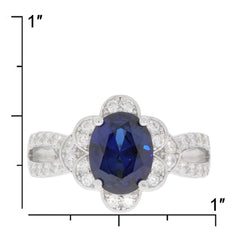 Sterling Silver Semi Mount Ring Setting Oval OV 9X7mm D-PJC22088R - Syzjewelry