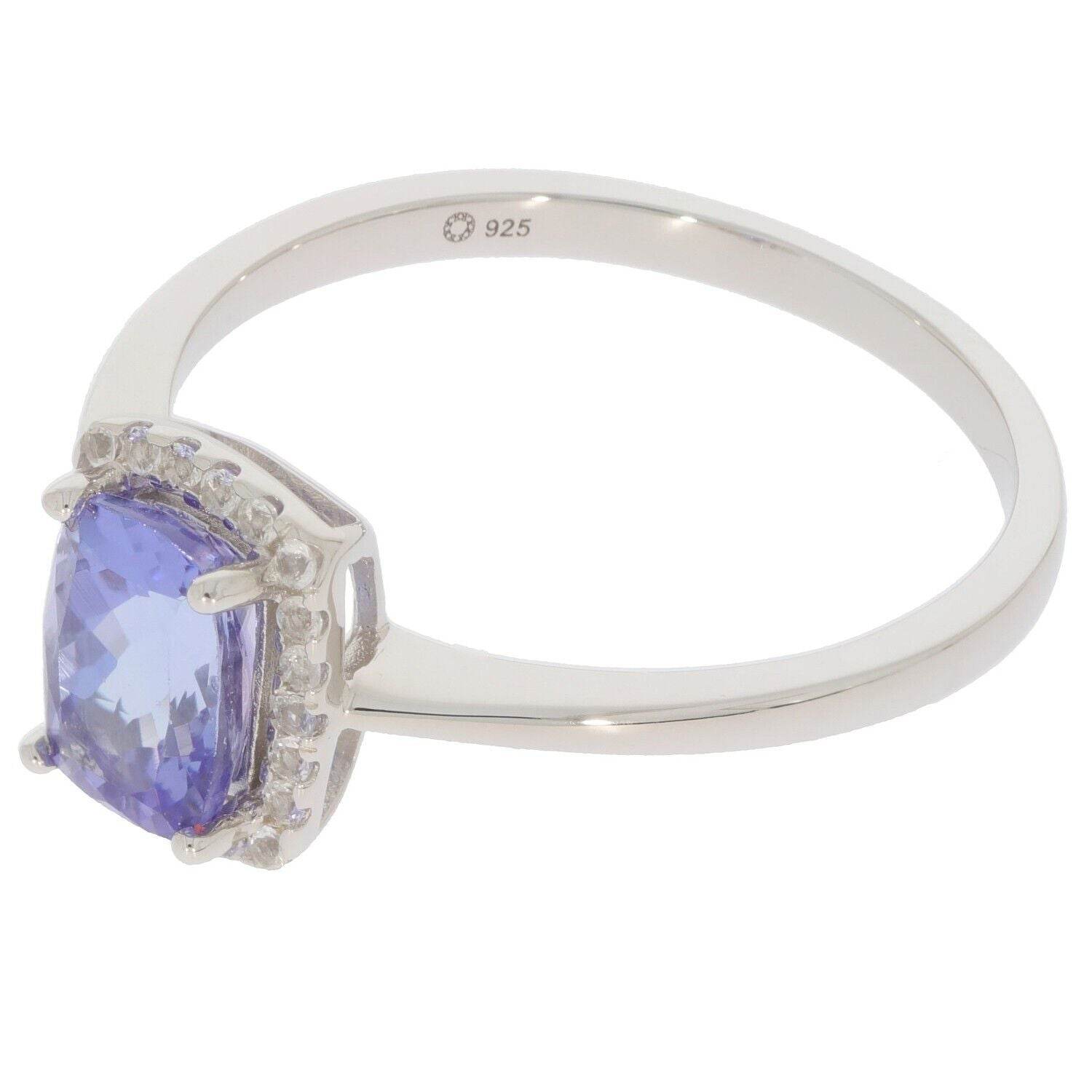 Sterling Silver Semi Mount Ring Setting Cushion CU 7X5mm Halo Solitaire - Syzjewelry