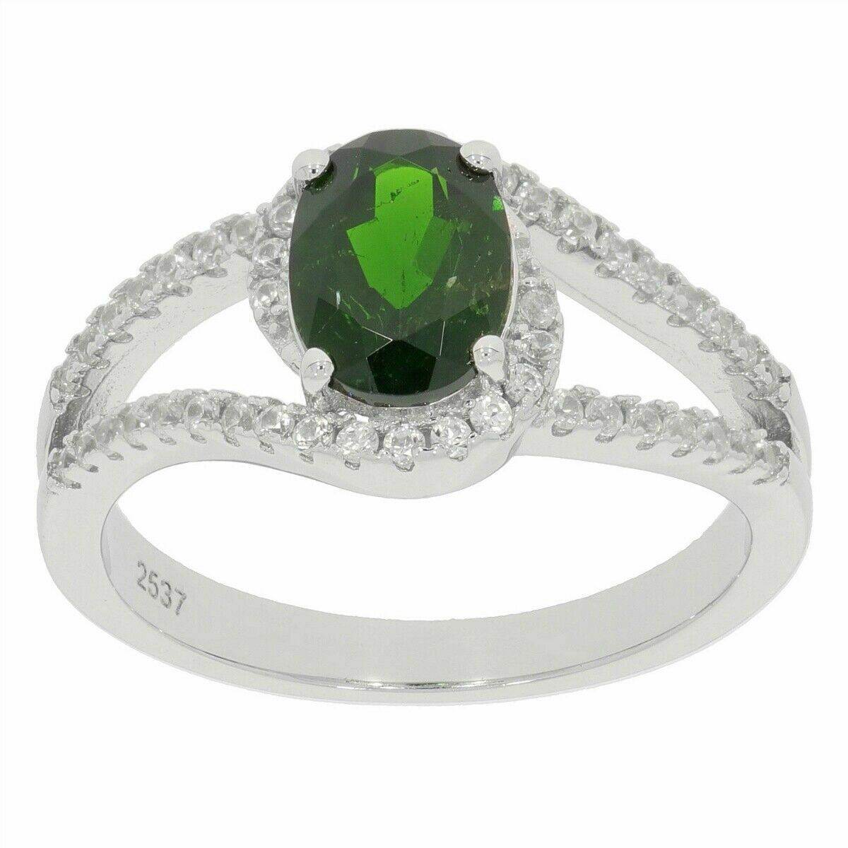 Sterling Silver Semi Mount Ring Setting Oval OV 8x6mm White Topaz PJC2537R - Syzjewelry