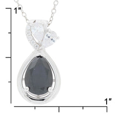 Sterling Silver Semi Mount Pendant Setting Pear PE 10X7mm White Topaz - Syzjewelry