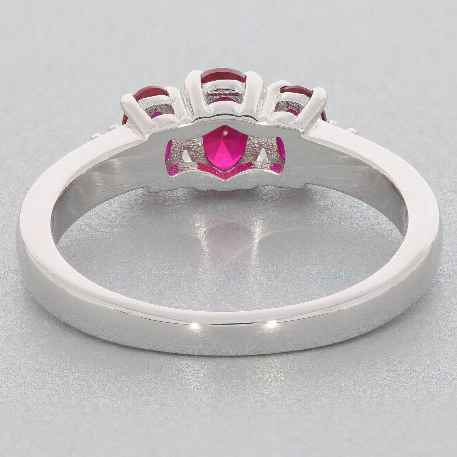 Sterling Silver Semi Mount Ring Setting Oval OV 6X4mm 3 Stones Topaz 18921R - Syzjewelry